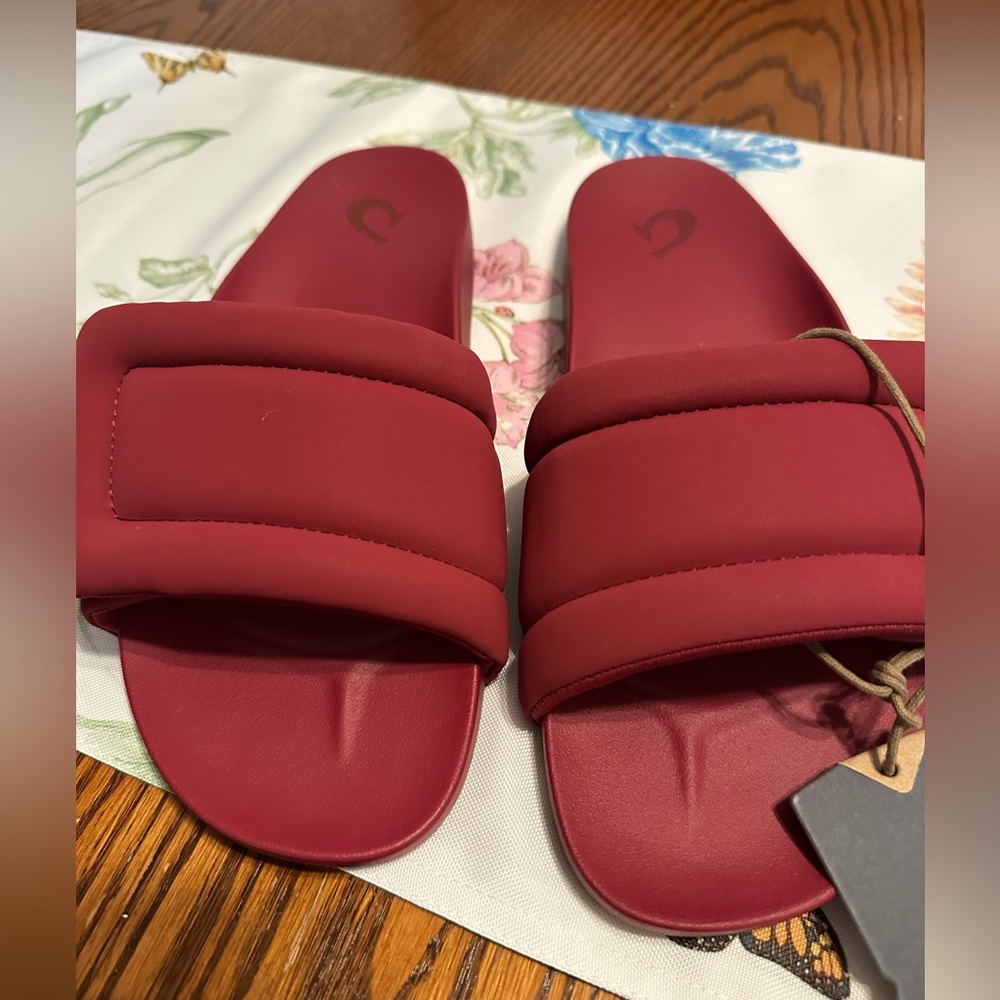 Olukai Slides Sunbeam Slide Sandals Loganberry